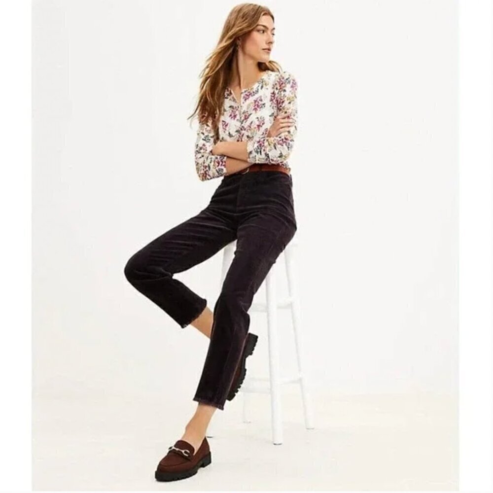 LOFT Black Straight Leg Pants